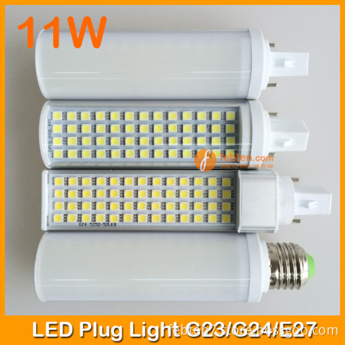 11W LED Plug Lamp G23/G24/E27 Round Shape